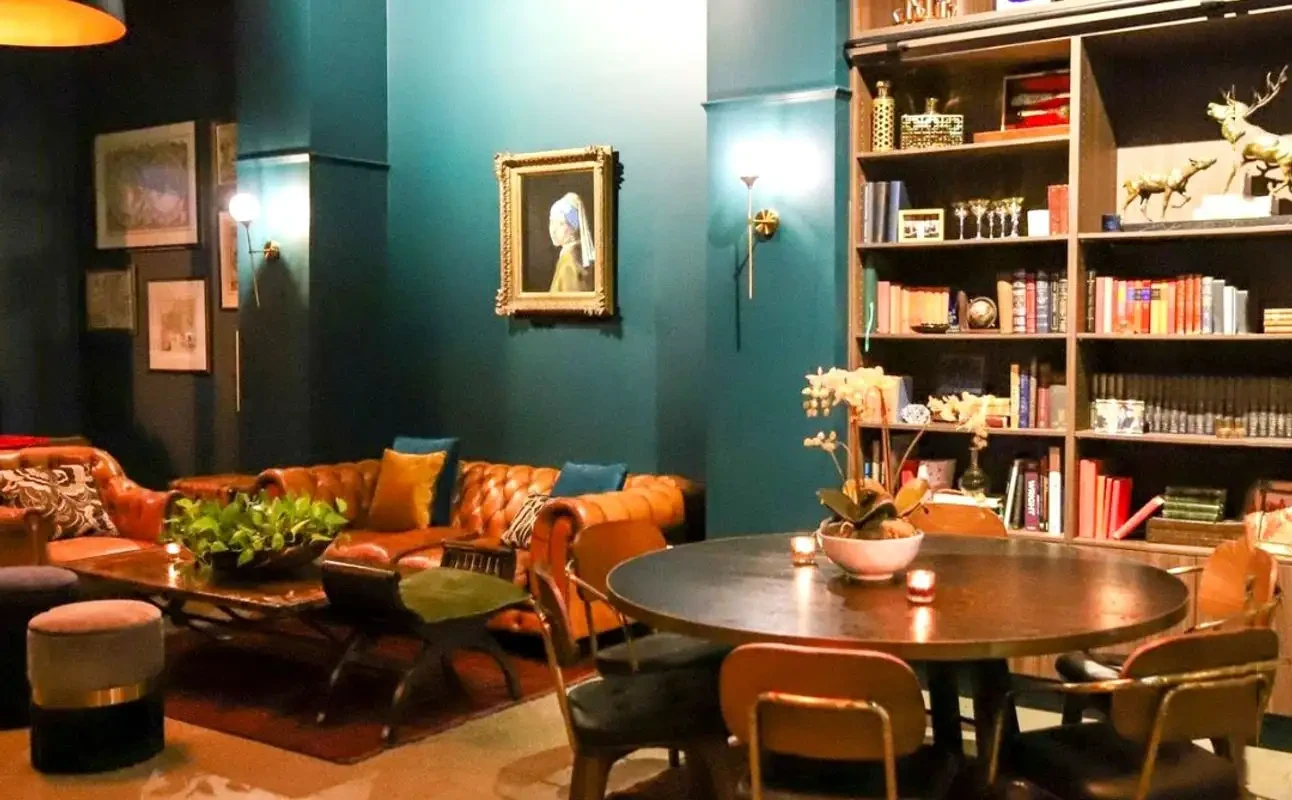 Dramatic candlelit mysterious interior